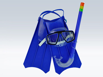 潜水镜 全干式呼吸管 面镜 脚蹼 浮浅装备 浮潜三套装